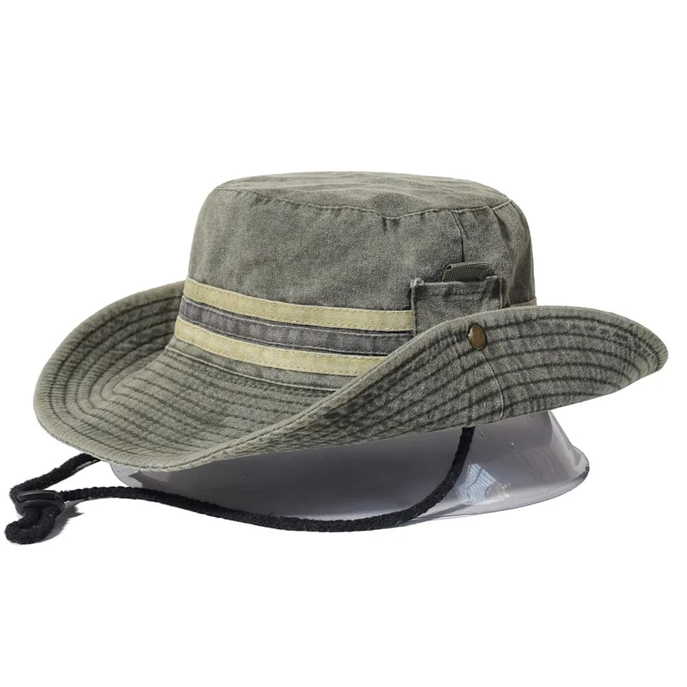 Cappello da pescatore in cotone lavato per uomo Primavera Estate, protezione solare per esterni Berretto da pesca Escursionismo Viaggi