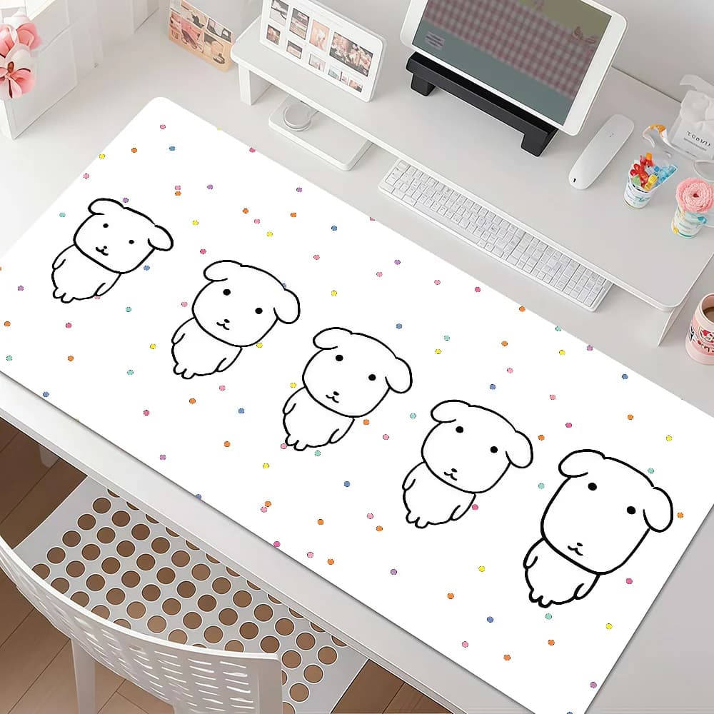 Cute Cartoon G-ganadi Dog Mouse Pad Anti Slip Rubber Edge Locked Thickened Laptop Gaming Desk Mat