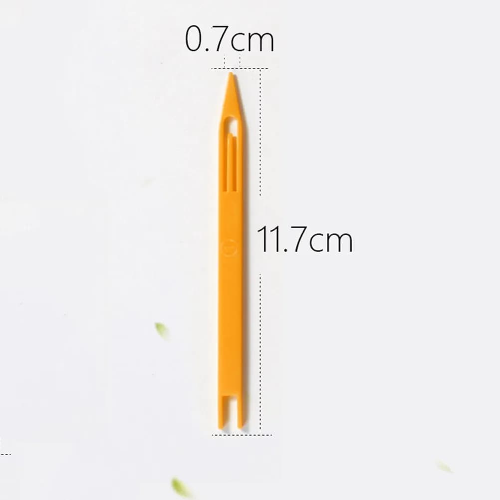 30 Pezzi Aghi per Riparazione Reti da Pesca, Navette in Plastica Gialle 0,7x11cm, Accessori per Cucito e Attrezzi per Reti da Pesca