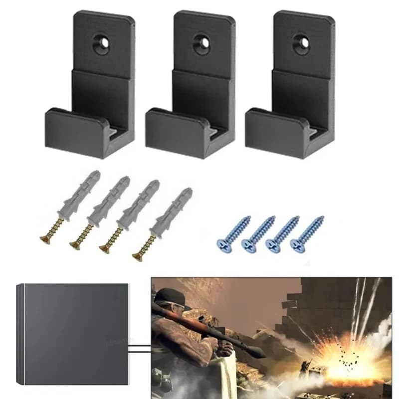 Supporto per montaggio a parete per staffa per console PS4 per PlayStation 4 supporto di archiviazione base per gancio per rack host per accessori PS4 Pro/Slim