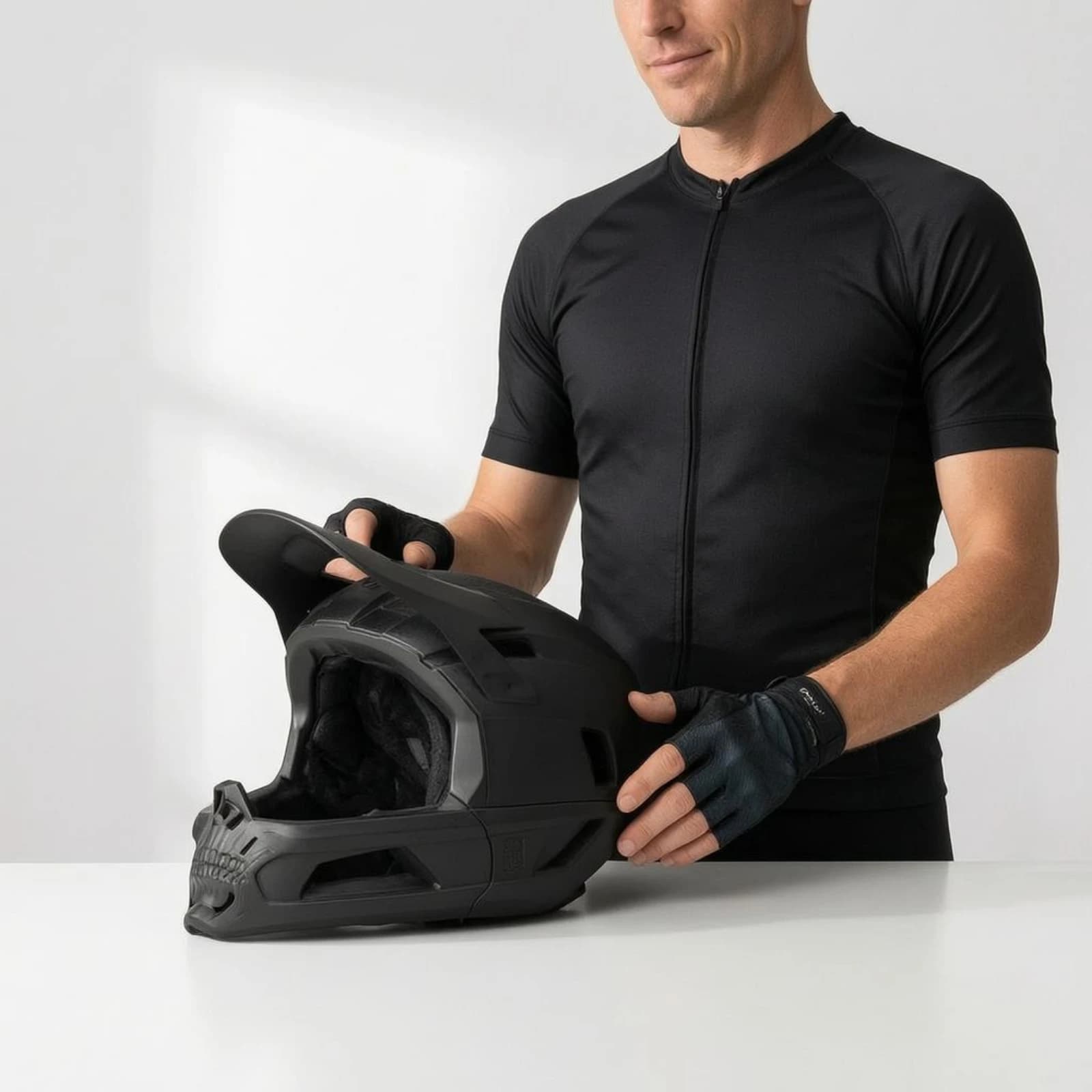 Full Face Bike Helmet Detachable Chin Guard Full-Face Helmet Sports Gear Ventilated Molded Construction