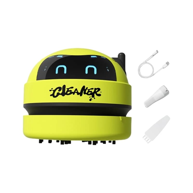 Aspirapolvere robot leggero e ricarica USB, 500 minuti autonomia per tastiera, scrivania, interni auto
