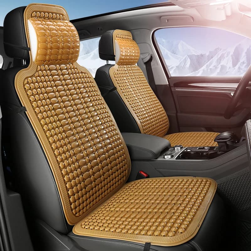 1 pcs universal car seat summer pillow cool massage with pvc beads cover for Automobile with soft breathable waist mat durable