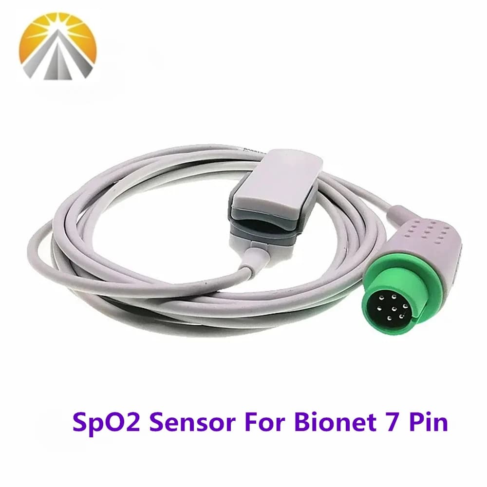 Reusable 7-pin round SpO2 sensor for Bionet SpO2 BM3 BM5 BM7 Pulsossimeter Probe for heart rate Newborn Baby Adult Veterinary Use
