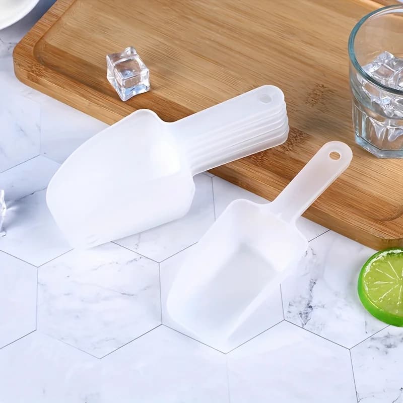 Set di 3 Mini Cucchiai Multifunzione per Gelato e Farina, Utensile da Cucina in Plastica PP Resistente