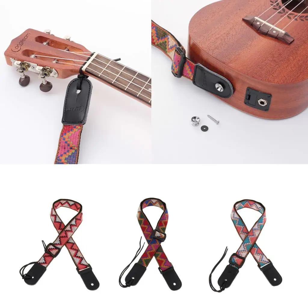 Cinghia Regolabile per Ukulele, Tracolla Durevole in Nylon per Chitarra Hawaiana a 4 Corde, Accessori per Chitarra