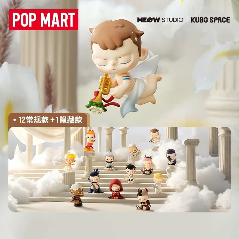 POPMART KUBO Serie di poesie d'angelo Scatola cieca Guess Bag Scatola misteriosa Giocattoli Bambola Anime Figura Ornamenti per il desktop Regalo carino