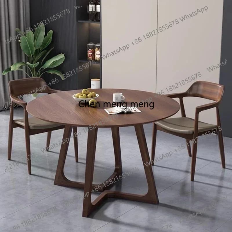 Tavolo da Pranzo Rotondo per Salone, Sedie da Ristorante, Tavolo da Gioco Moderno, Tavolo da Pranzo di Design, Tavoli da Salotto