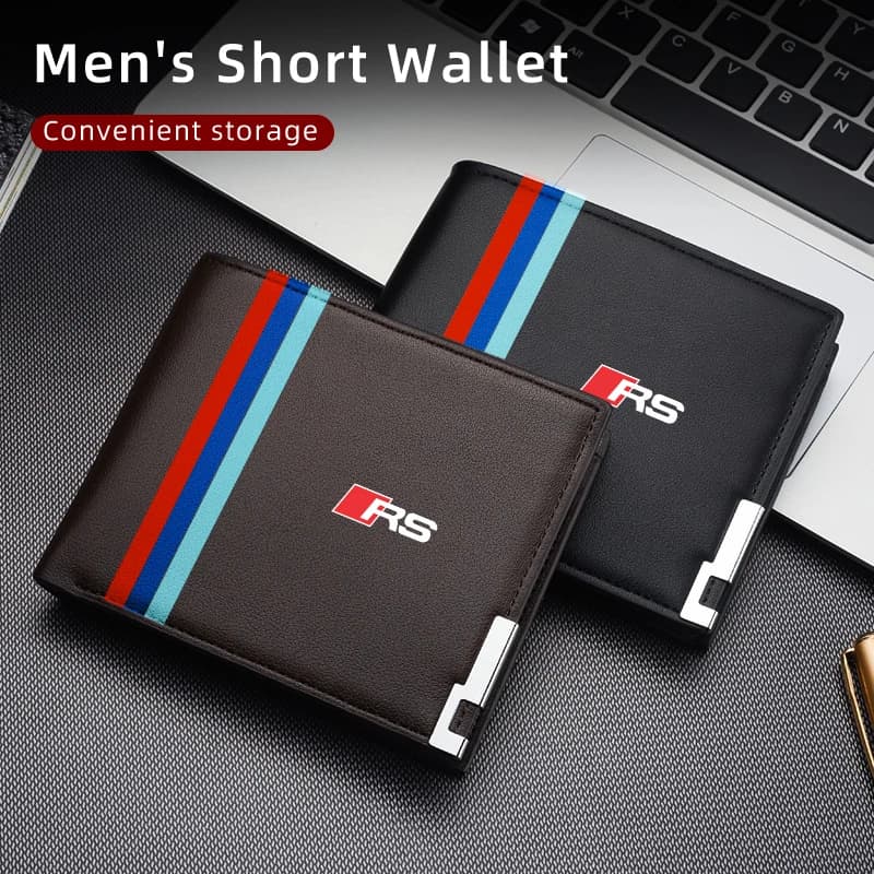 Car Men's Leather Wallet motor vehicles Card Ticket Storage Bag For Audi A1 A3 A4 A5 A6 A7 A8 Q2 Q3 Q5 Q7 Q8 S7 S8 S3 S4 RS5 RS6
