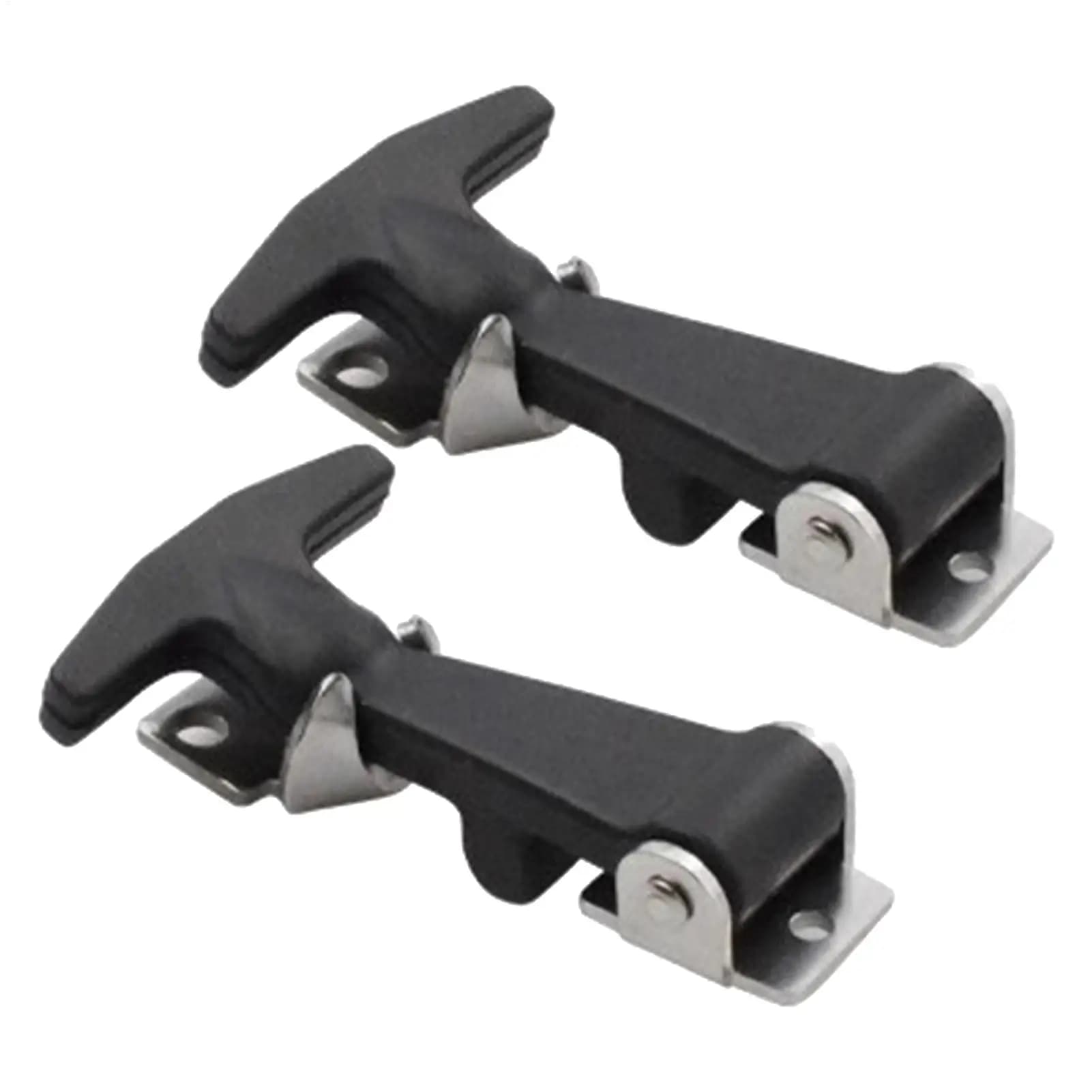2pcs Rubber Hood Catch With Bracket T-shaped Drawer Latch Coolers T-Handle Hasp Toolbox Latch For Boats Trucks Vehicle Accessory