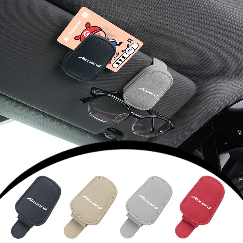 Auto Logo Visiera Occhiali Titolare Occhiali Da Sole Clip Per Honda Accord Civic Fit City Vezel CRV Odyssey Pilot Jazz Prelude Insight Legen