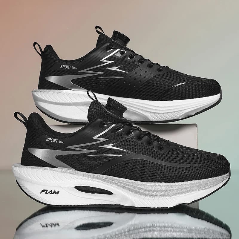 Scarpe da Corsa Marathon per Uomo e Donna, Sneakers Atletiche con Piastra in Carbonio, Ammortizzazione ad Aria, Traspiranti, Leggere e Antiscivolo