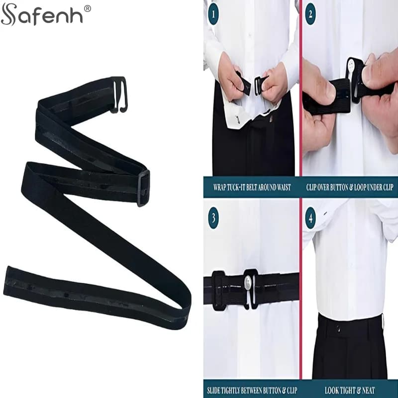 Silicone Unisex Shirt Strap Adjustable Anti Slip Belt For Shirts Wrinkle-resistant And Invisible Strap Shirt Fastening Device