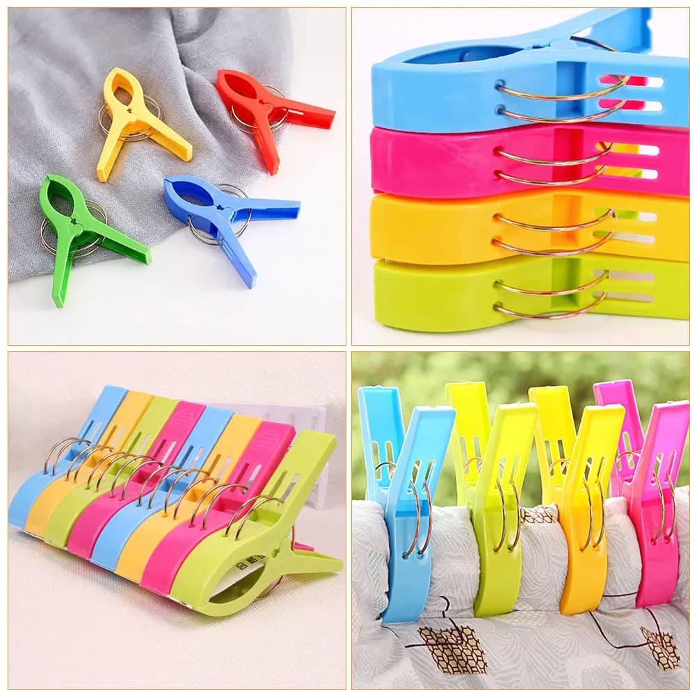 10 Pcs Plastic Clip Quilt Clothes Drying Non-slip Clamp Clothespins Hanger Windproof