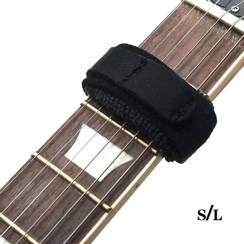 Corde per tasti per chitarra Mute Noise Damper Mute Wraps Nastro per fascio di chitarra nero per chitarre, bassi e ukulele