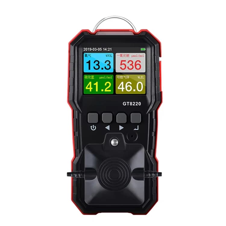 GT8220 4-in-1 ATEX Certified Explosion-Proof Gas Detector Combustible Carbon Monoxide Oxygen Sulfur Hydrogen Monitor