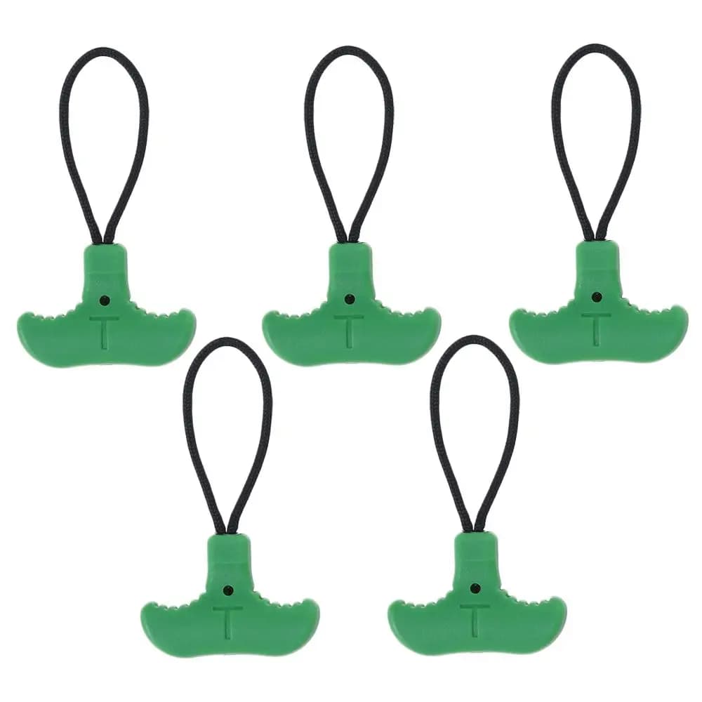 5Pcs Practical Tent Clothing T-shaped Zipper Backpack Zipper Pull Fixer Puller Replacement