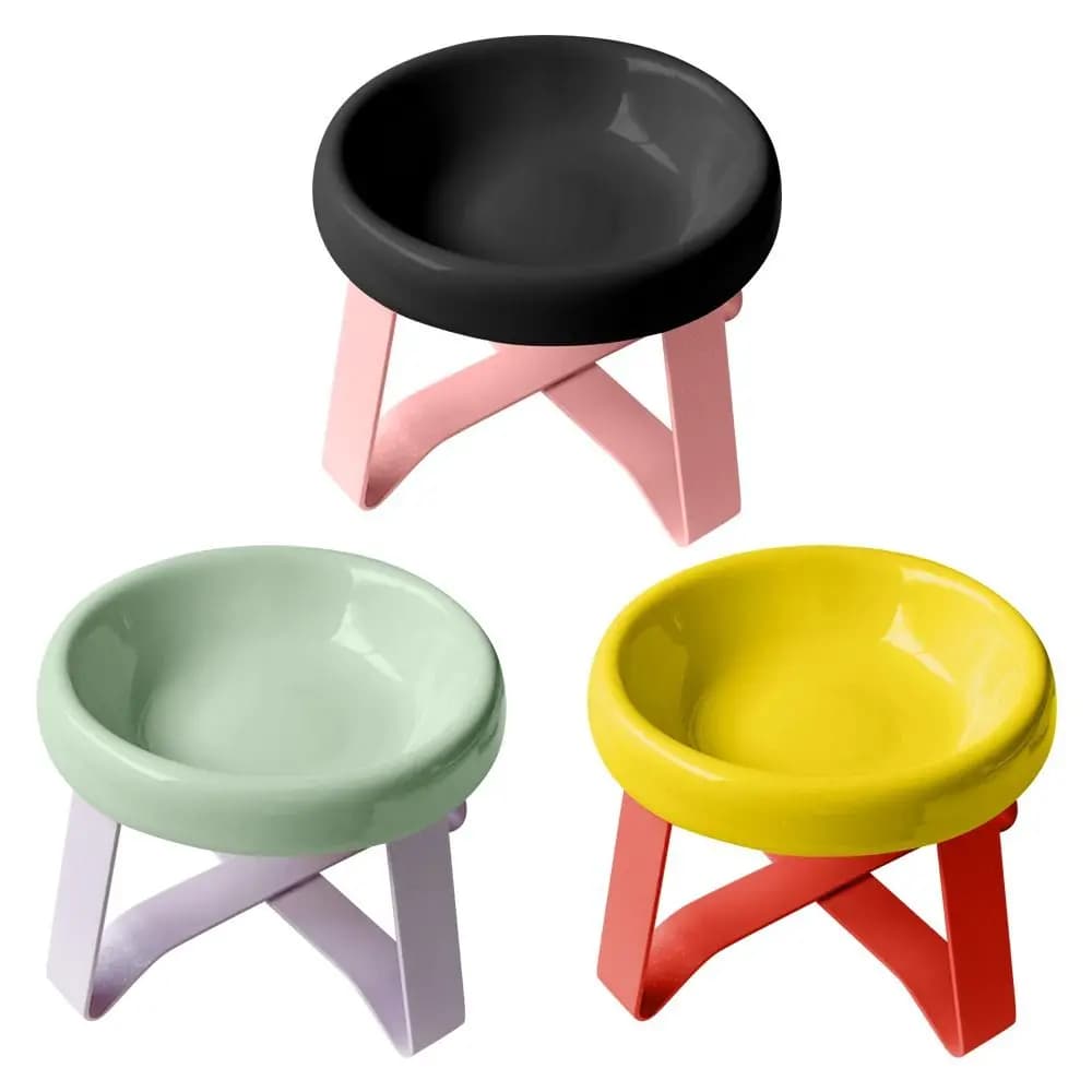 Fashion Spine Protection Pet Bowl High Feet with Stand Cat Bowl Neck Protection Pet Food Bowl Pet Supplies