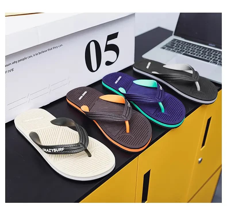 Classic Solid Men Slippers Light Soft Sole Casual Slides Durable Anti-skip Footwear For Home Street Outdoor Daily Wear Men Shoes