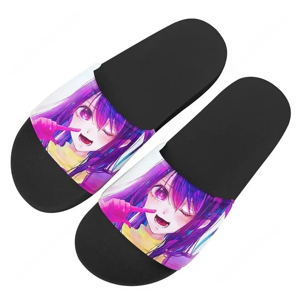 Oshi No Ko slippers, Home and Water Shoes, Nice Summer slippers Customised with Cartons Souls Souls for Men, Women and Teenagers, Ideal for Beach and Pool