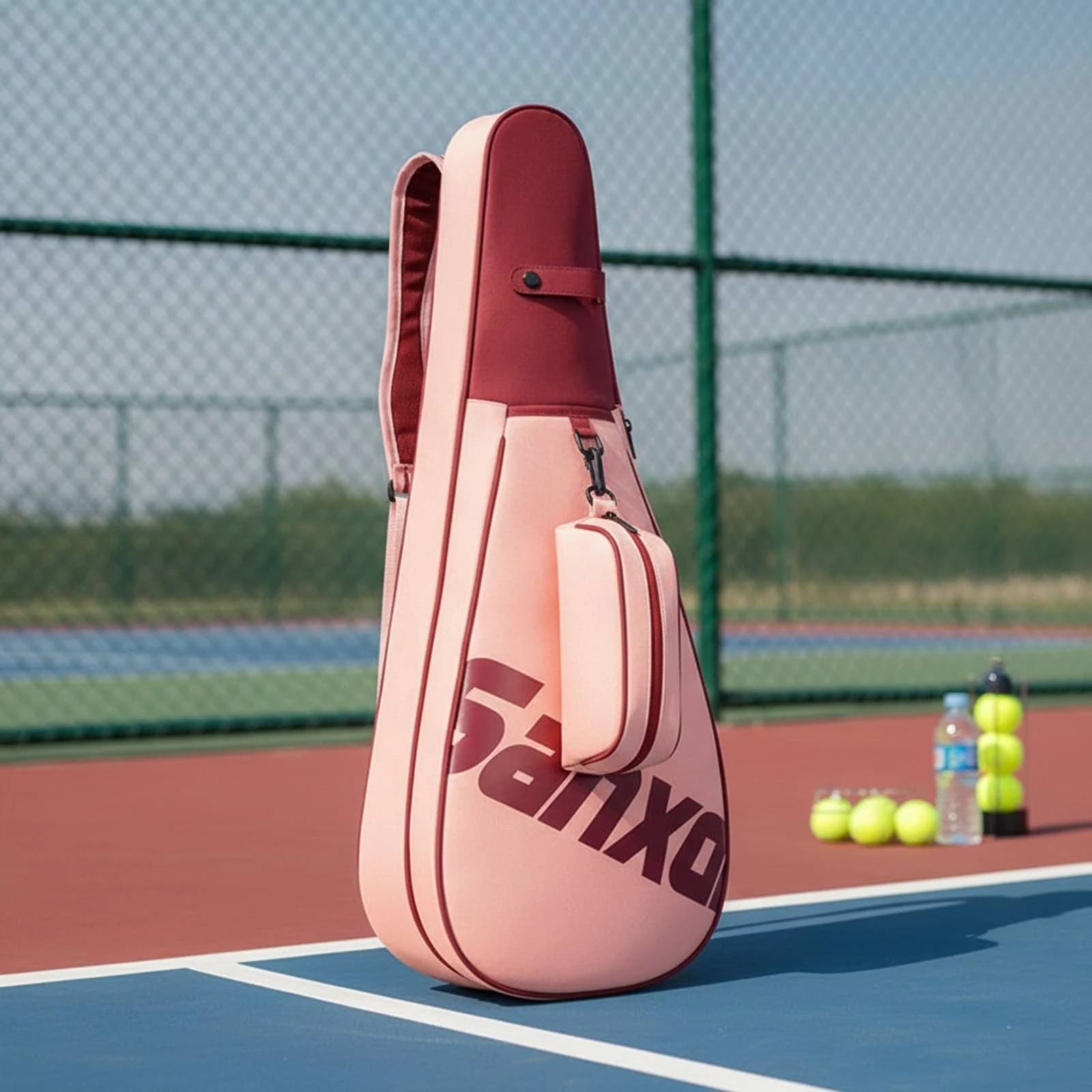 Tennis Racket Bag Adjustable Tennis Backpack with Pouch Badminton Racket Bag Large Capacity Sturdy for Students, Training