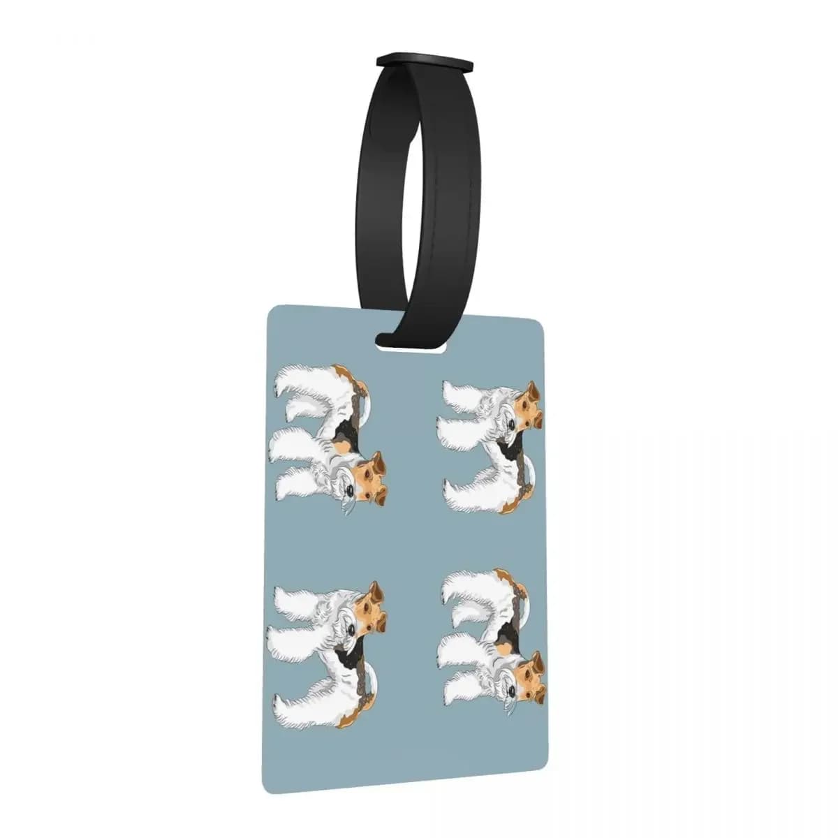 Retro Wire Haired Fox Terrier Design Etichette per bagagli Valigia Viaggi Moda Bagagli Imbarco Tag Porta etichette ID Nome Indirizzo