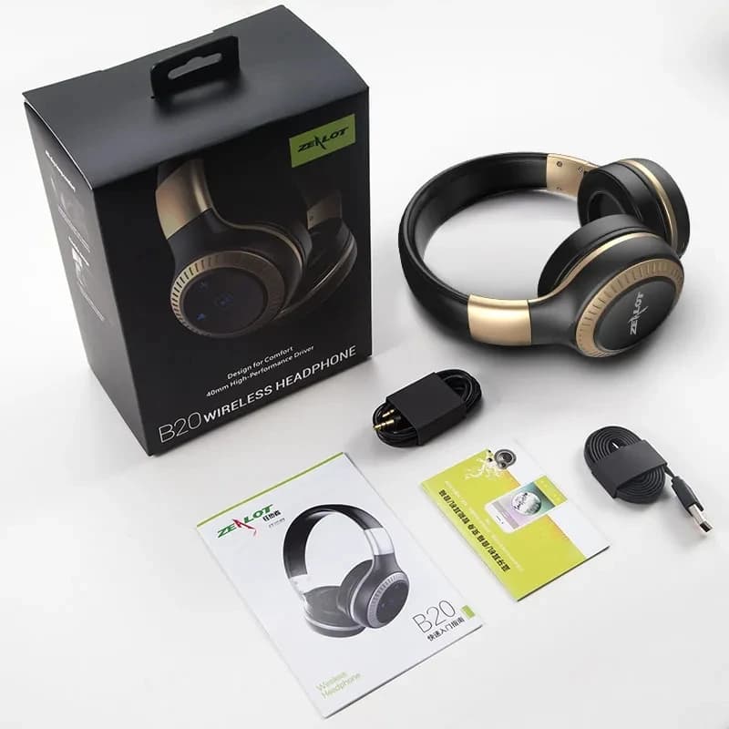 Zealot B20 Hifi over-ear headphones with 3.5 mm noise cancellation Microphone Best sound Headset Wireless headphones Stereo headphones