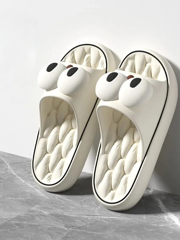 Ciabatte Antiscivolo da Bagno per Tutte le Stagioni, Pantofole EVA da Donna - Ciabatte Morbide e Comode a Forma di Rana, Antiscivolo per Interni/Esterni