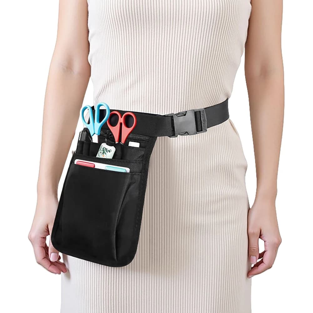 Marsupio per cameriere con tasche Custodia da lavoro per servire Cintura regolabile Borsa per attrezzi per soldi per ristoranti Giardinaggio Infermieristica