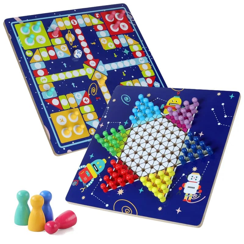 Scacchi volanti Dama Go Scacchi a cinque in fila Scacchi bandiera militare Gioco da tavolo genitore-figlio per bambini Gioco multifunzionale