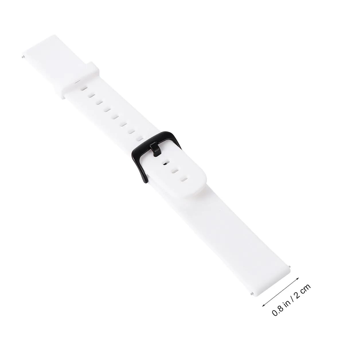 Cinturino in silicone da 20 mm a sgancio rapido, morbido, confortevole, regolabile, compatibile con smartwatch, per sport ed esercizio fisico