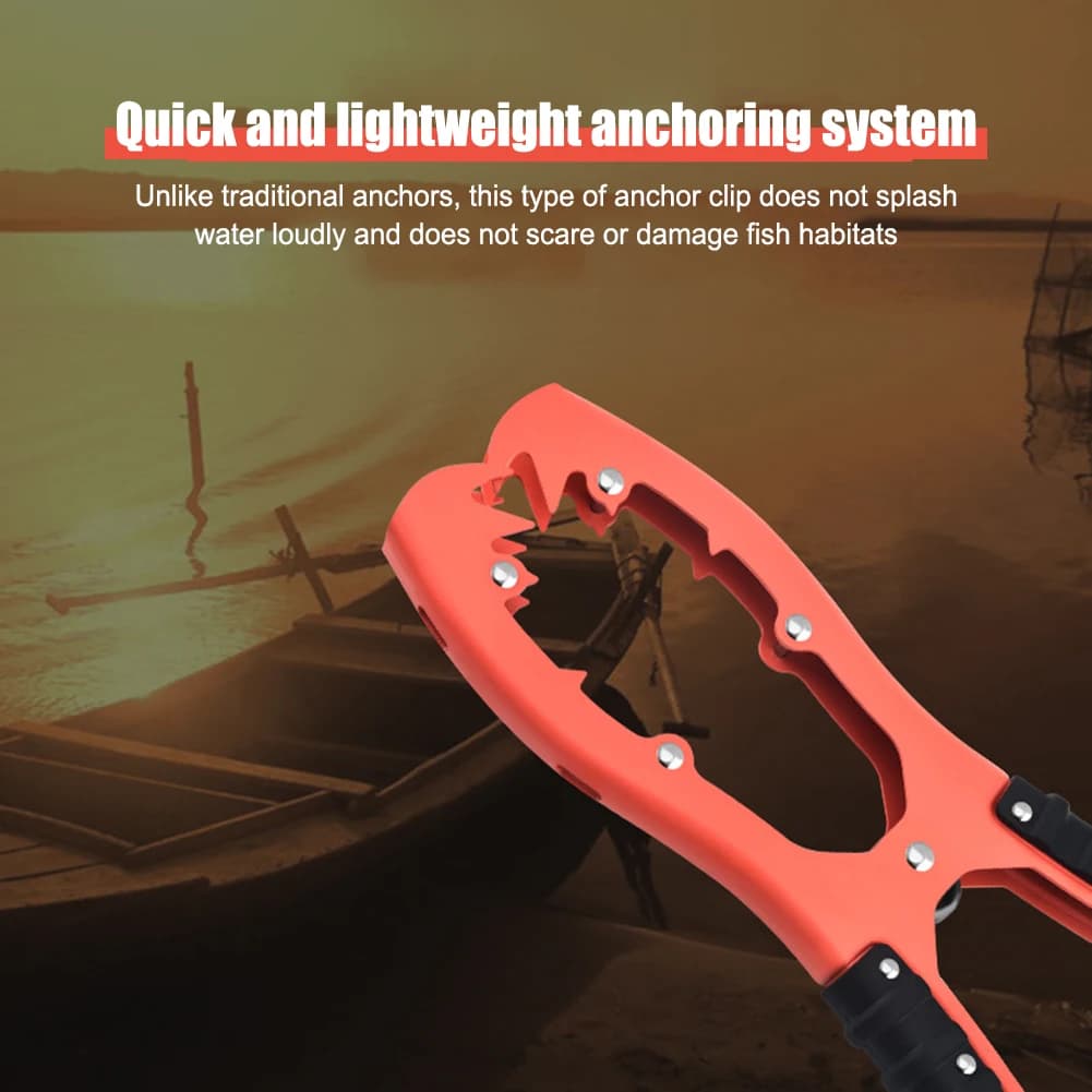 Portable Kayak Grip Anchor 16 Feet Paracord Gear Fishing Brush Gripper Stainless Steel Anchor Grip for Kayaks Paddle Boards