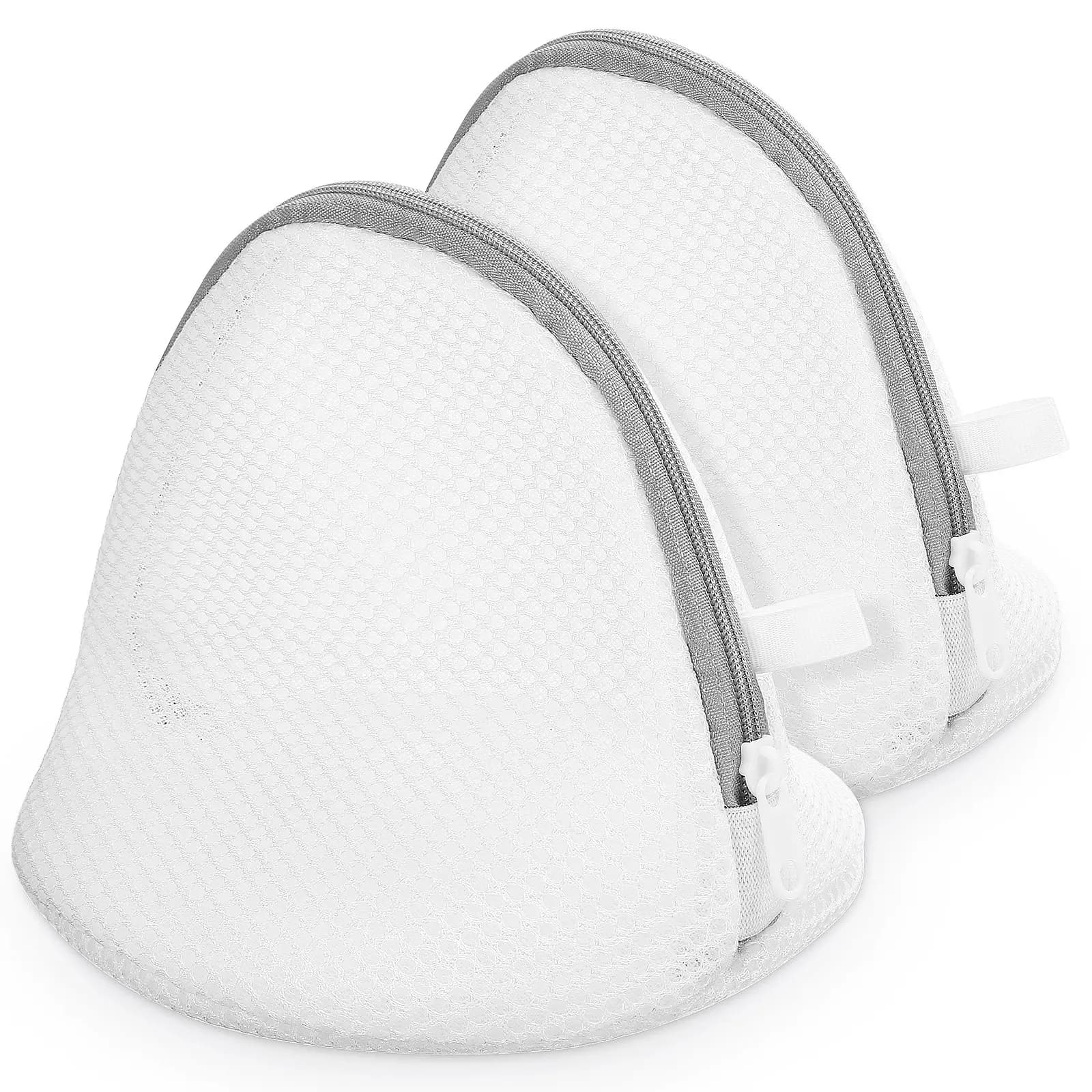2Pcs Delicates Laundry Bag Zippered Mesh Polyester for Washing Machine Bra Lingerie Underwear Garment Protection Bag