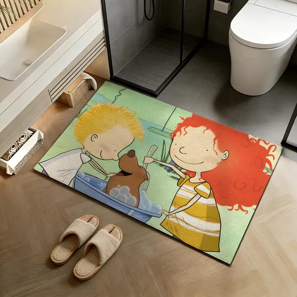 Tappetino da Bagno in Diatomite, Tappeto Assorbente Antiscivolo ad Asciugatura Rapida, Lavabile per Casa S-Stella & Sam