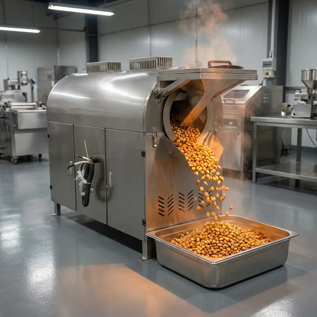 Roasting Machine Electric Gas Induction Heating Nut Roaster for Almond Cashew Walnut Coffee Bean Roasting Machine