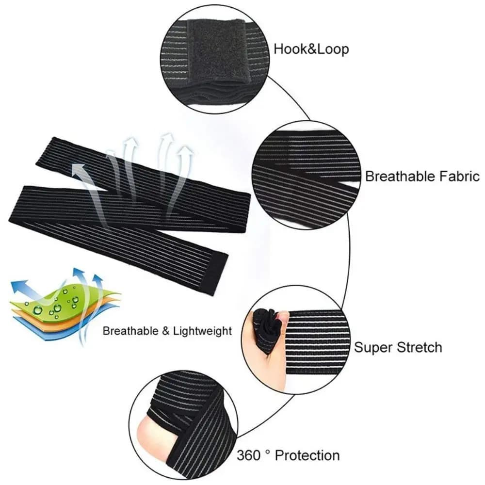Leggings Supporto per caviglia regolabile Compressione Fasciatura elastica per polpaccio Manica per coscia Scaldamuscoli per bici Fasciatura di protezione sportiva