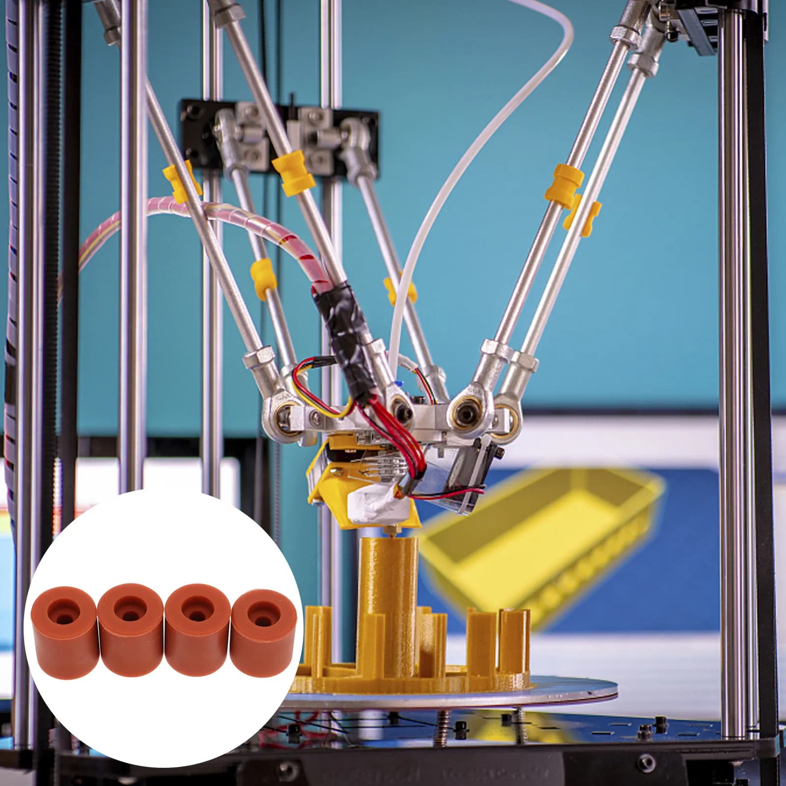 4 Pieces Leveling Column for Heated Floor, Professional Silicone Leveller for 3D Printer, Fai-da-te Repair, Stabilization and Depreciation of Heated Piano Vibrations