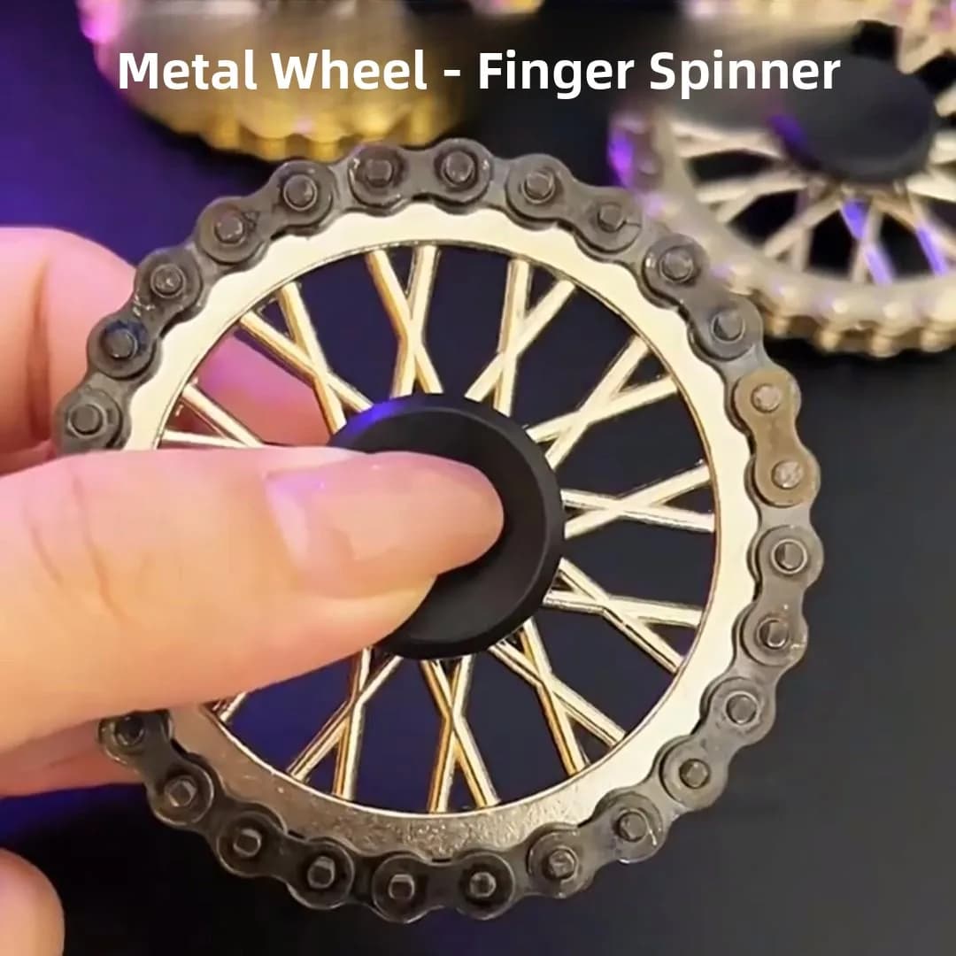 Fidget Spinner in Lega a Forma di Ruota, Giocattolo Antistress per ADHD, Allenamento della Concentrazione, Giocattolo Meccanico Sensoriale Interattivo per Ragazzi e Ragazze dai 6 ai 60 Anni