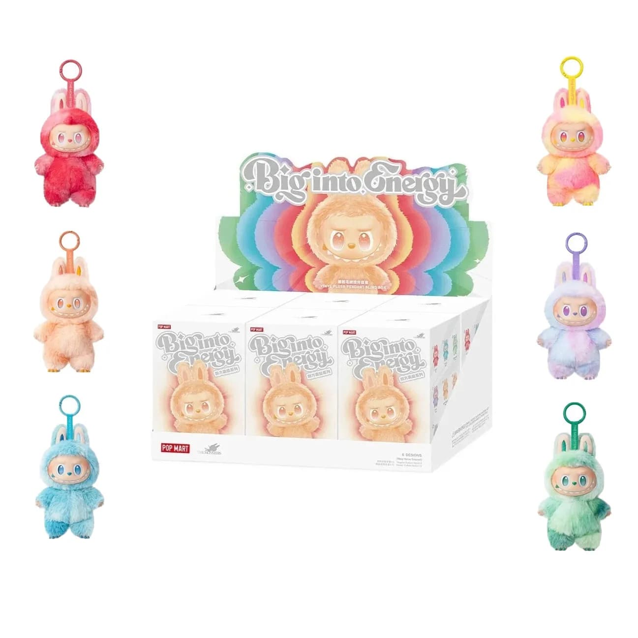 Magazzino USA POP MART Labubu The Monsters Big Into Energy Series Peluche Blind Box Giocattolo da Collezione Set Completo