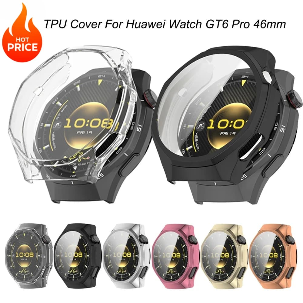 Cover morbida in TPU per Huawei Watch GT6 Pro 46mm, protezione completa dello schermo, custodia antiurto per Huawei Watch GT 6 Pro 46mm, accessori