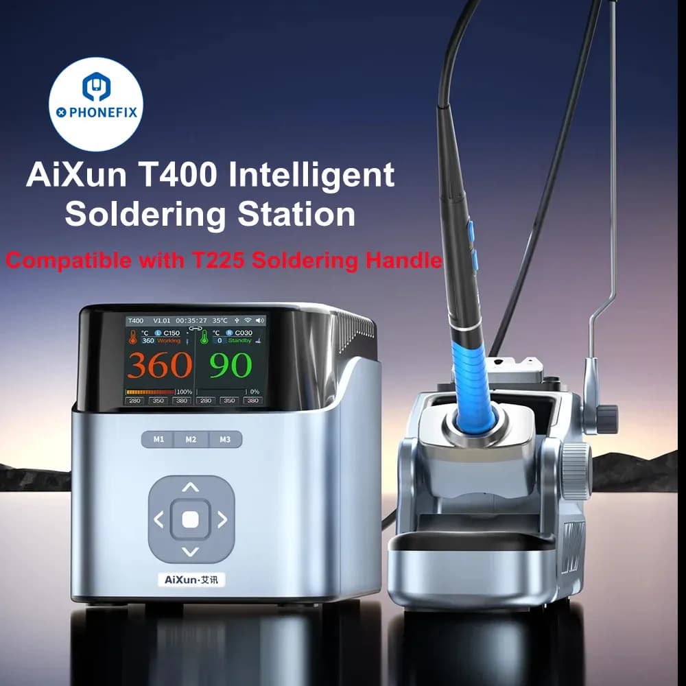 AiXun T400 Professional Soldering Station With T225 4in1 Handle for Mobile Phone Motherboard BGA Rework CPU PCB Welding Repair