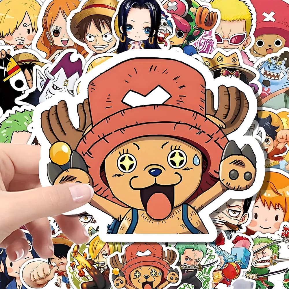 10/30/55 Piece Wall decal Cartoon One Piece, Decalcomanie Anime Luffy Waterproof, Cool Wall decals for Phone, Laptop, Moto, Toys, Gift