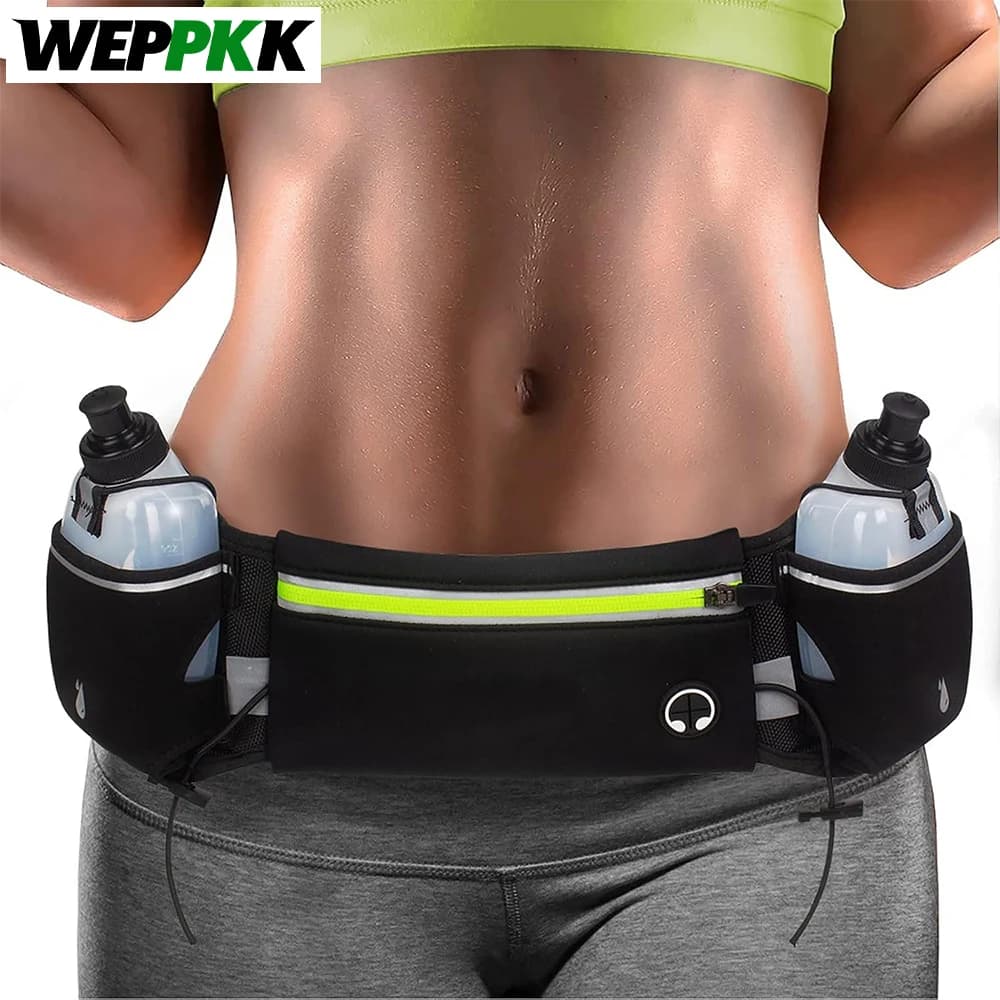 1 running belt with water bottles, hydration belt, water bottle racing belt, hiking and climbing bag