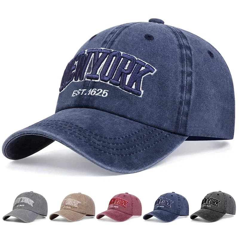 Cappellini da baseball unisex con ricamo NEW YORK, cappelli casual regolabili per primavera e autunno, cappello protettivo solare, cappellino sportivo da golf