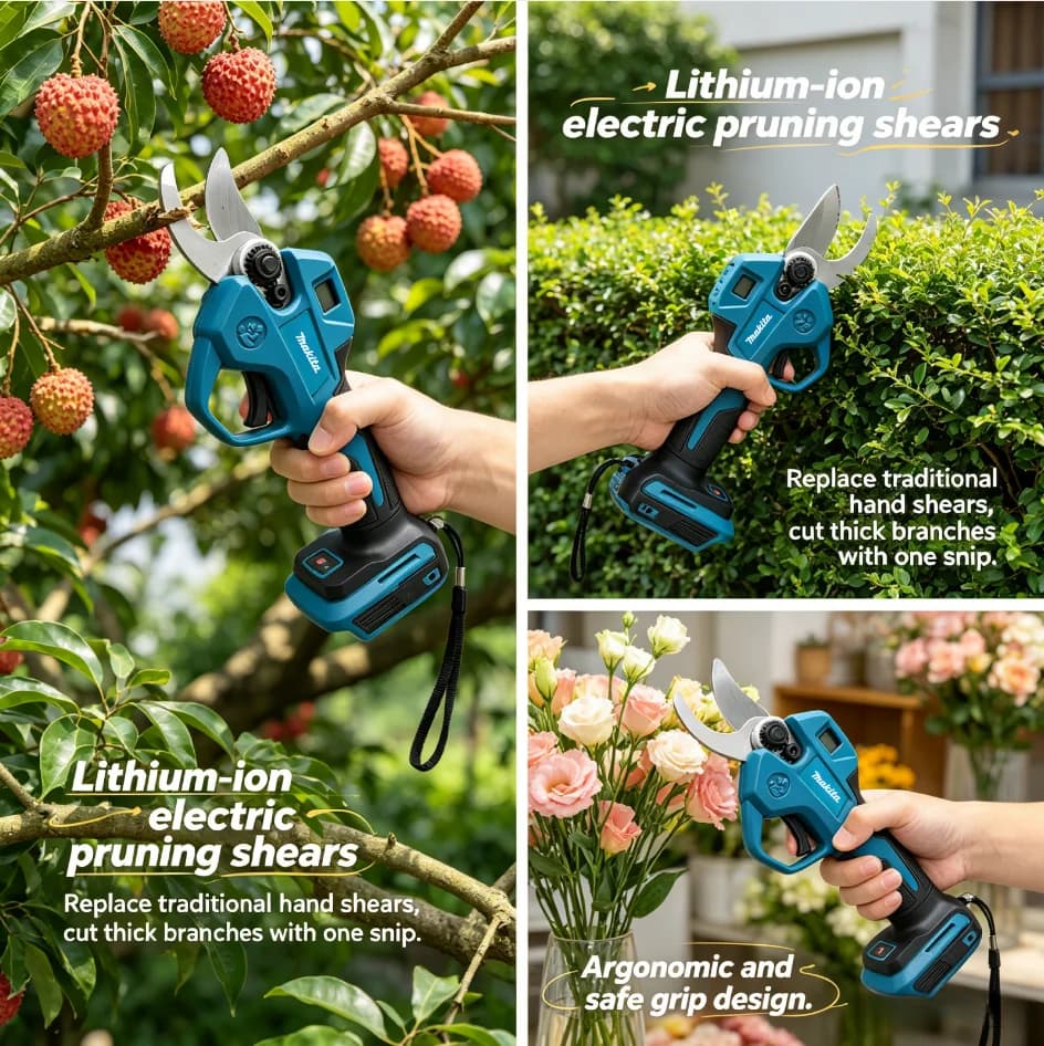 New Makita 18V Brushless Electric Pruning Shears | Heavy Duty Fruit Tree Branch Cutting Garden Tool（without battery）