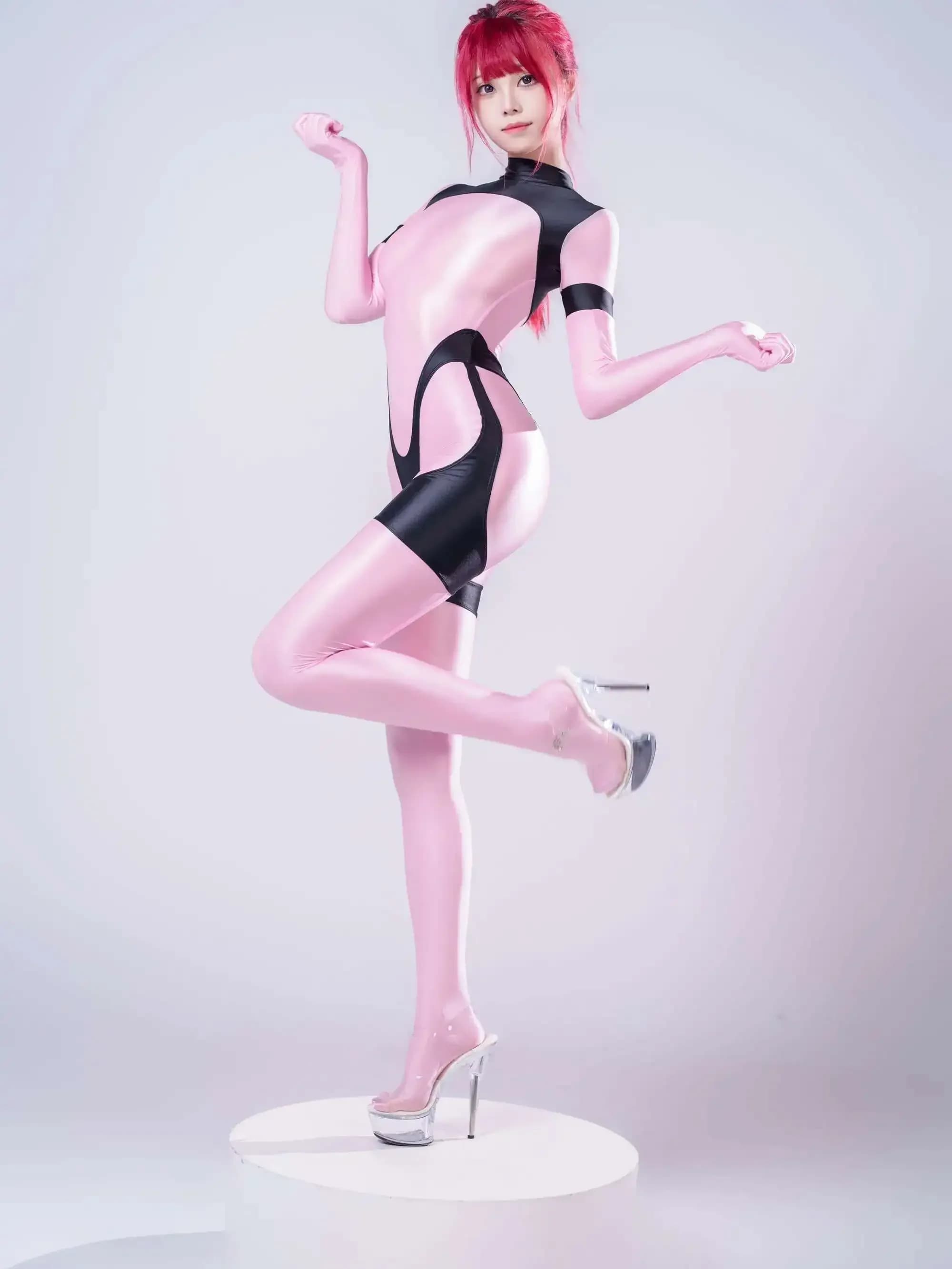 2025 Sexy Women's Long Sleeved Gloves Shiny Suit Zentai Fitness Bodycon Plus Size Yoga Suit
