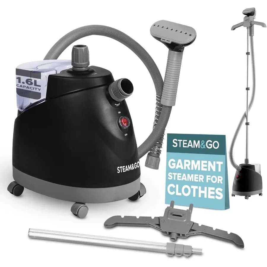 Steam Go - The Rival Vaporiera portatile - Vaporiera verticale in tessuto per vestiti Indumenti Tende Biancheria da letto Tappezzeria - Riscaldamento rapido