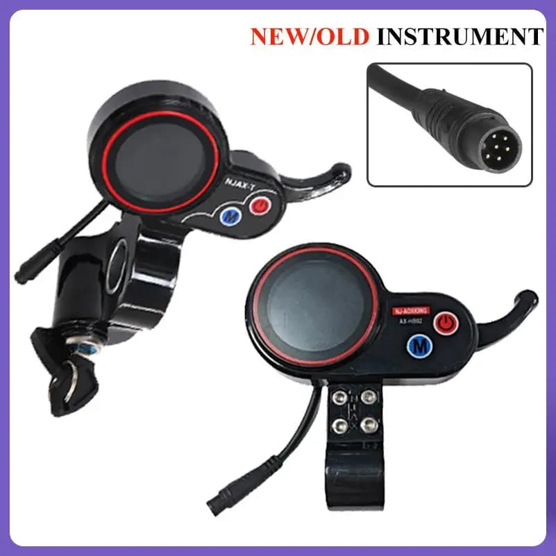 Electric Scooter 36V/48V NJAX-T/NJ-AOXIONG AX-HB02 Throttle Accelerator LCD Display 6pin Display For Electric Scooter Spare Part