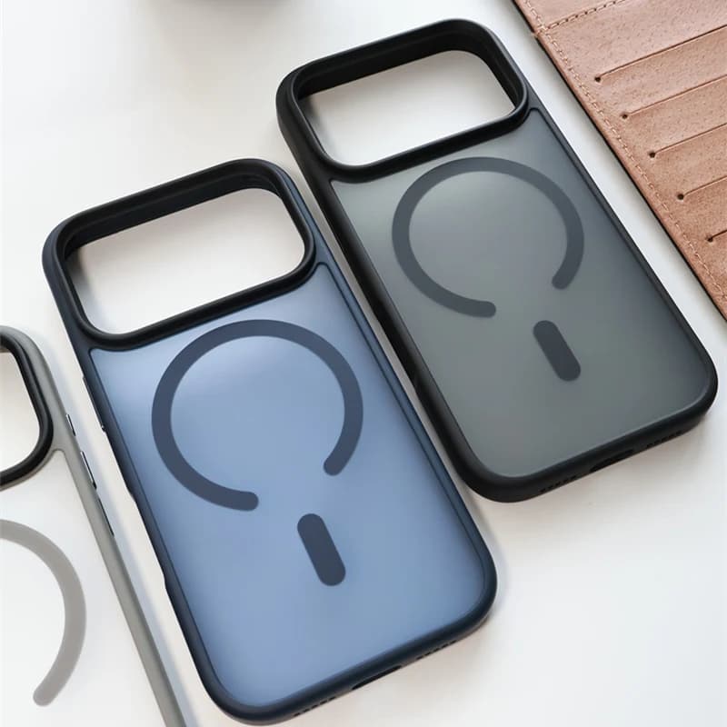Pulsante Fotocamera Touch Attivo Originale per Custodia MagSafe per iPhone 17 Pro 17 Pro Max, Cover Antiurto Smerigliata per Ricarica Wireless