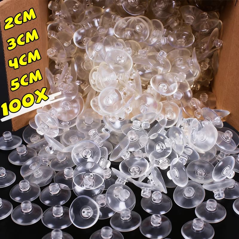 100/5x Ganci a ventosa a forma di fungo per finestre e pareti, ventose a vuoto potenti, appendi asciugamani, per piani in vetro, decorazioni per la casa